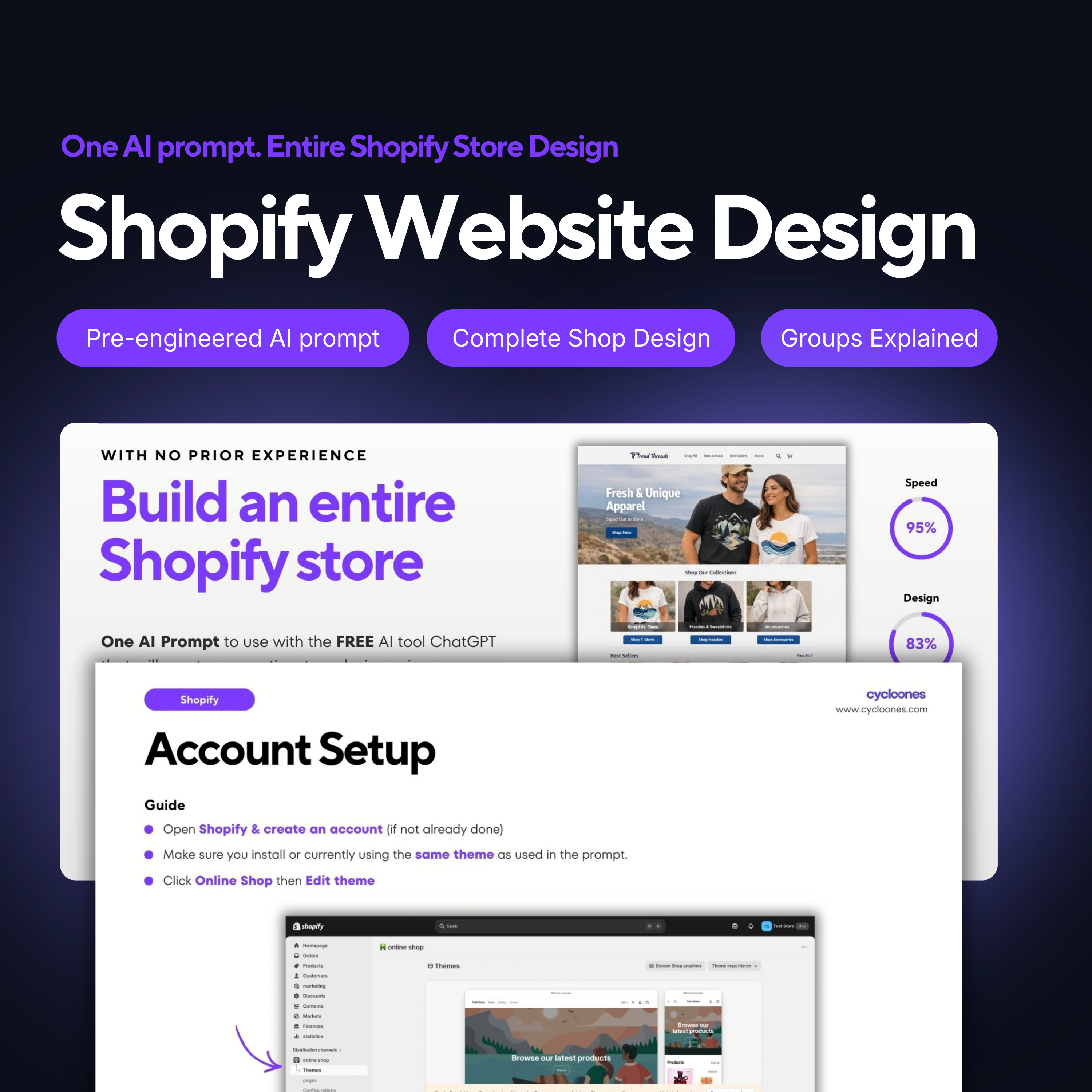 One-Prompt Shopify Website Designer (PDF Guide)